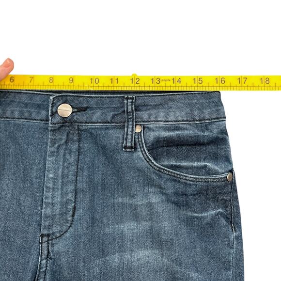 Venus Blue FAME Black Panel Mid-Rise Front Pocket Belt‎ Loop Jeans Womens 10 - Picture 7 of 7